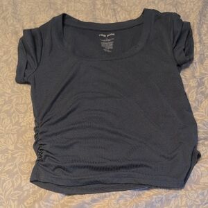 Pink Rose Navy Short Sleeve Top